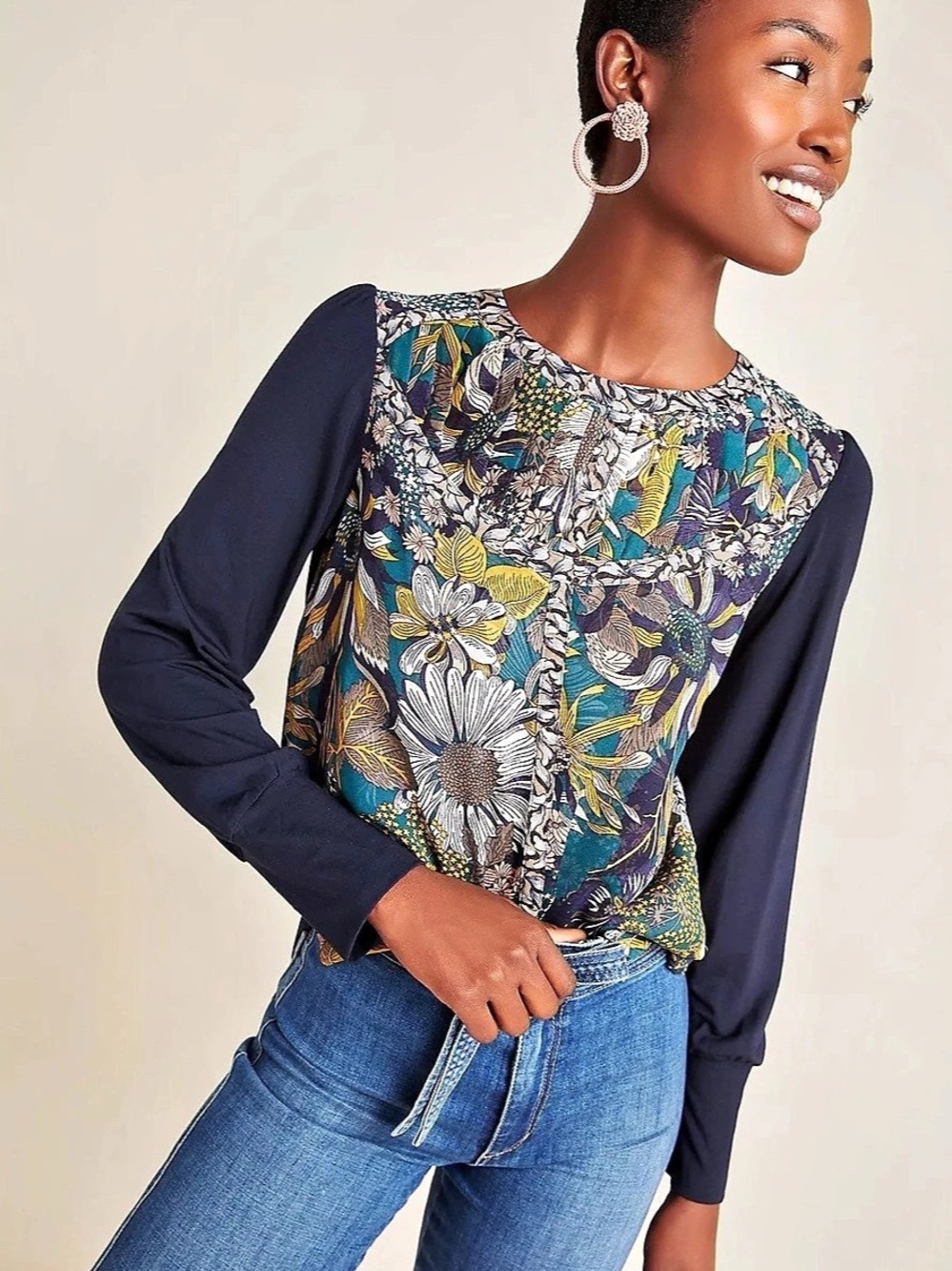 Anthropologie Tiny Wesley Printed Top